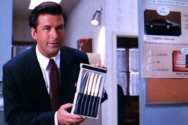Knives out: Alec Baldwin plays a real estate agent in the movie "Glengarry Glen Ross."